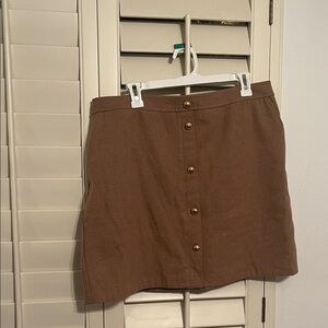 LOFT Size 14 Brown Wool Blend Mid Thigh Skirt Gossip Girl Vibes